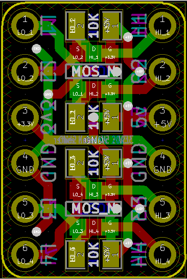 4-channel level shifter board