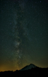 Milky Way over Mt Baker at North Cascades NP